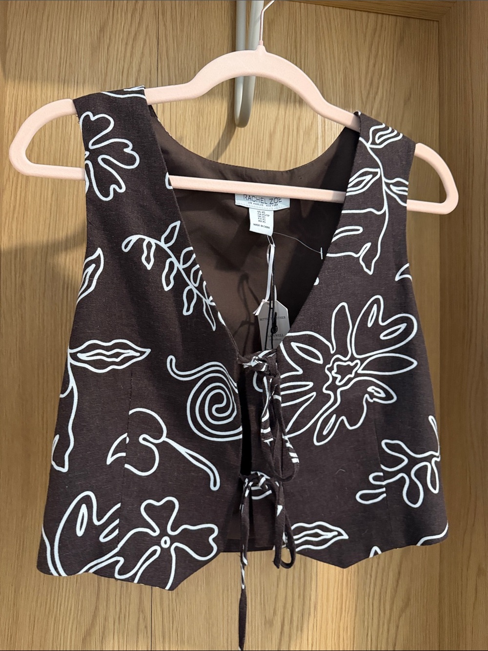 Rachel Zoe Linen Top with adjust in back